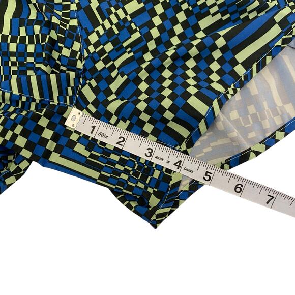 Women's Nike 4" SW Rival Printed Dri-Fit Running Shorts Size Medium Green & Blue - Picture 9 of 12